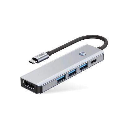 2. Tech-Protect HB01 HUB Adapter 5in1 USB-C + USB3.0 + HDMI 4K 60Hz + PD100W - grau