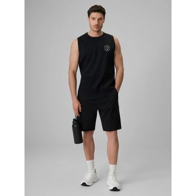 3. Ärmelloses, locker sitzendes Herren-T-Shirt aus glattem Material, Größe 4F 4FRSS26TSLEM330-20S
