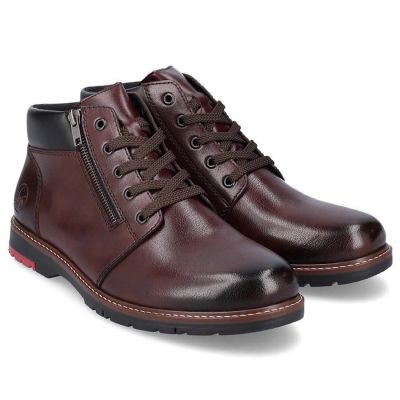 38. Rieker M RKR625 bequeme Lederstiefelette mit Wollfutter, braun