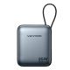 3. Vention 10000mAh 35W PD Powerbank mit integriertem USB-C-Kabel, Grau