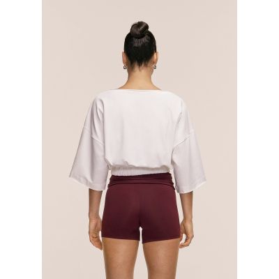 4. CASALL Damen Crop-Top aus schwerer Baumwolle, Weiß