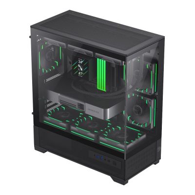 4. GameMax VISTA 2 AB Midi Tower Schwarz