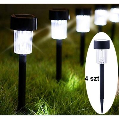 14. Solar-Kunststofflampe 4,5 x 31 cm LED - 4er-Set
