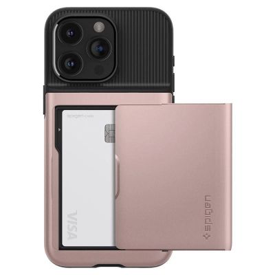 3. Spigen Slim Armor CS Hülle für iPhone 15 Pro Max – Rosa