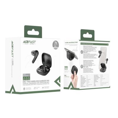 7. Acefast W4 TWS kabellose In-Ear-Kopfhörer mit Telefonständerfunktion - Schwarz