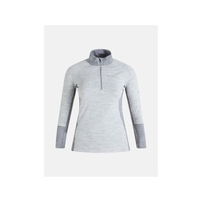 5. Peak Performance W Magic Half Zip Thermoshirt Grau
