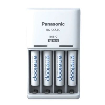 3. Panasonic Basic Ladegerät + 4x AAA Eneloop 800 mAh