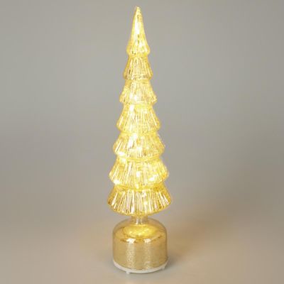 2. Dekorativer Weihnachtsbaum, goldfarben, LED, 7 Kronen, warmweiß, 40 cm