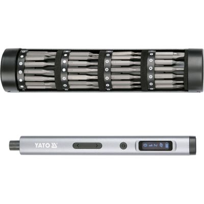 Schraubendreher-Set mit Bits 3,7 V, 61-teilig, YT-25769 YATO