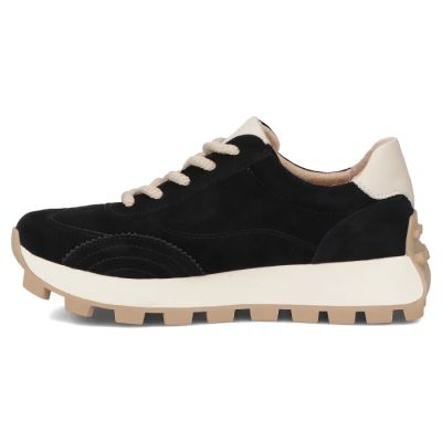 4. Schwarze Leder-Plateau-Sneaker Filippo DP7498