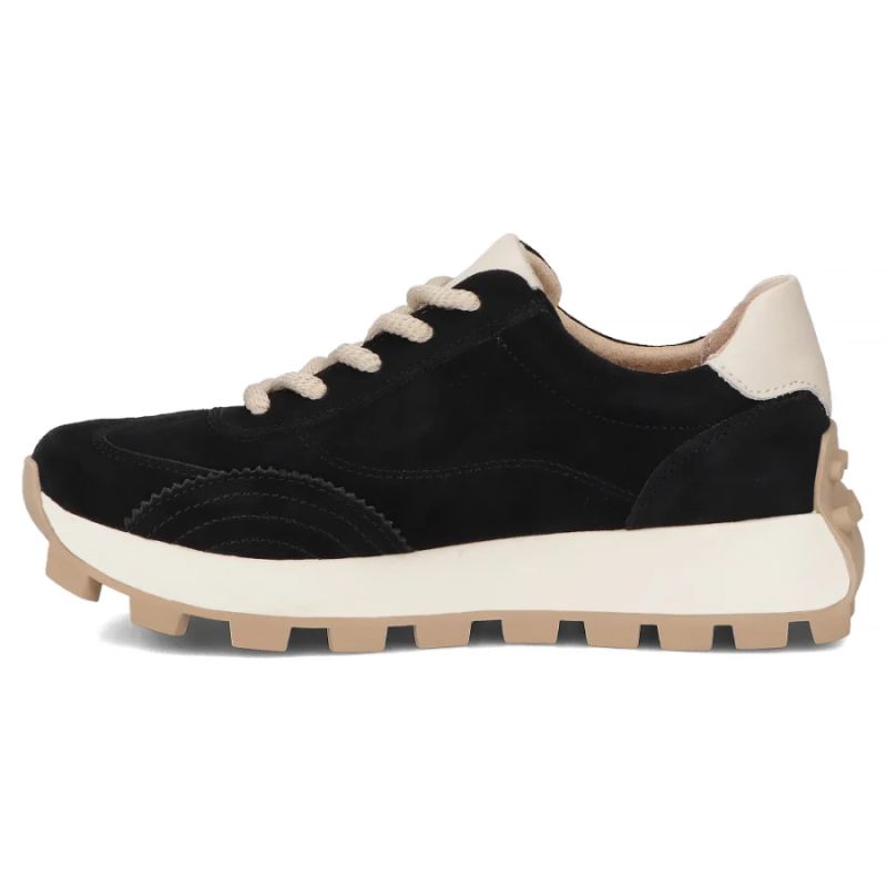 4. Schwarze Leder-Plateau-Sneaker Filippo DP7498