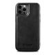 iCarer Leder Oil Wax Hülle mit echtem Leder bezogen für iPhone 12 Pro Max schwarz (ALI1206-BK)