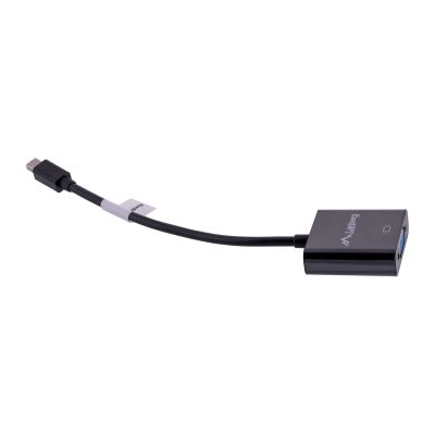 6. Lanberg AD-0006-BK Adapter (Mini DisplayPort M - D-Sub (VGA) F; 0,20 m; schwarz)