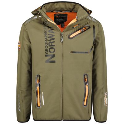 Geographical Norway Royaute DB 068 M WY1996H/GN-Kaki / Orange Softshelljacke