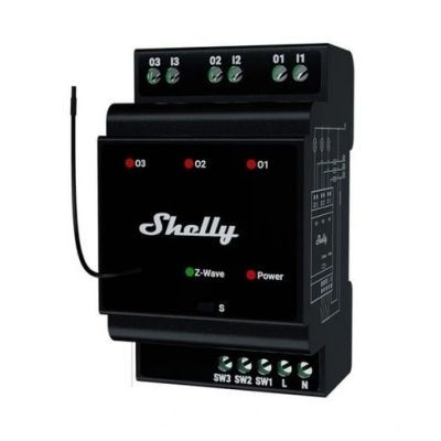 5. Shelly Wave Pro 3 LR Z-Wave DIN-Schienen-Dreikanal-Controller