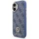 2. Guess 4G Strass Logo & Big Strap Metal Buttons MagSafe Case für iPhone 17 - Blau