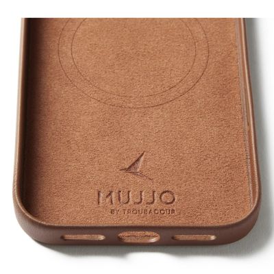 4. Mujjo Wallet Lederhülle – MagSafe-kompatible Lederhülle für iPhone 17 Pro Max (hellbraun)