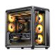 16. Jonsbo X400 PC-Gehäuse, Midi-Tower, ATX, gehärtetes Glas – grau