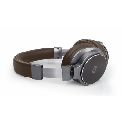4. Muse M-278 BT Kabelloses Headset mit Kopfbügel, Micro-USB, Bluetooth, Braun, Silber