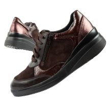 Scholl Emma Laces Damen Sport Leder Braun Plateauschuhe