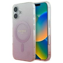 Guess IML Glitter Gradient MagSafe-Hülle für iPhone 16 – Rosa