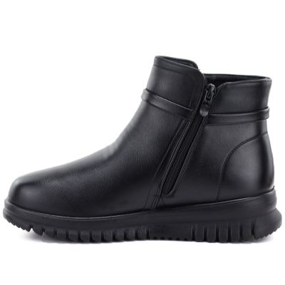 3. Bequeme Damen-Ankle-Boots mit Keilabsatz, schwarz, Potocki PT16397
