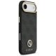4. Guess 4G Strass Logo & Big Strap Metal Buttons MagSafe Hülle für iPhone Air - Schwarz