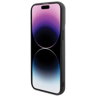 5. Guess Pailletten-Schriftzug-Metallgehäuse für iPhone 15 Pro Max – Schwarz