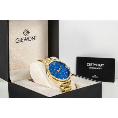 7. Giewont Herrenuhr Chronograph Saphir Gold Blau GW6310-B5