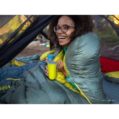10. Therm-a-Rest Questar Mumienschlafsack für Erwachsene, Polyester, Grün, Gelb