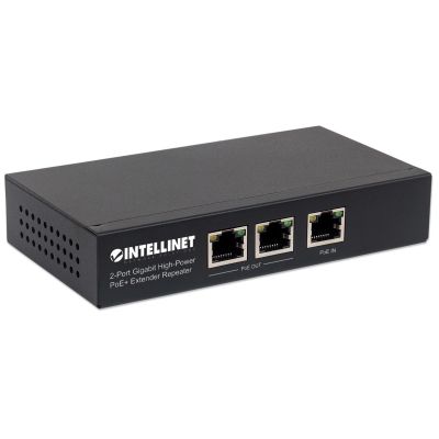 2. Intellinet 561266 Netzwerkanschlüsse, unmanaged Gigabit Ethernet (10/100/1000) mit PoE-Unterstützung, Schwarz