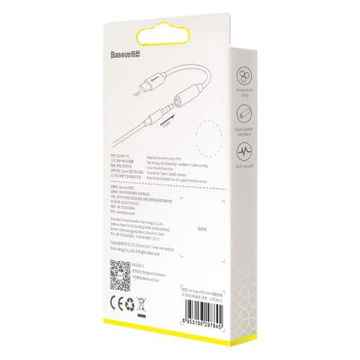 16. Baseus L54-Adapter für USB-C-Kopfhörer/Miniklinke 3,5 mm DAC 24 Bit 48 KHz – Schwarz