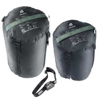 2. Deuter Orbit SL 0C/32F Mumienschlafsack für Erwachsene, Material: Polyethylensulfon (PES), Ripstop, Grün