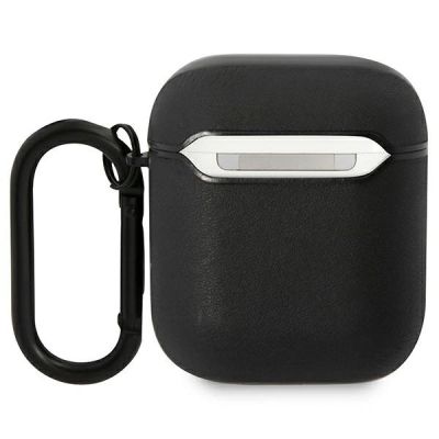 2. BMW Leder Color Lines Case für AirPods 1 / 2 - Schwarz