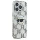 4. Karl Lagerfeld IML Karl Head galvanisierte Hülle für iPhone 16 Pro - Transparent
