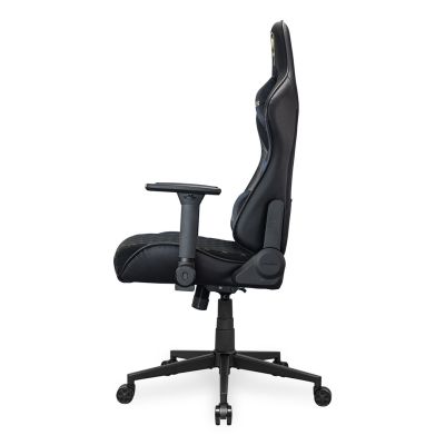 6. COUGAR CGR-A2F-GLB Universal-Gamingstuhl mit gepolsterter, bezogener Sitzfläche, Schwarz, Gold