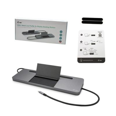 4. i-tec Metal C31FLATDOCKPDPRO Dockingstation, kabelgebunden, USB 3.2 Gen 1 (3.1 Gen 1), Typ-C, Grau