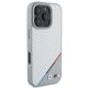 4. BMW M Carbon Tricolor Line MagSafe Hülle für iPhone 16 Pro – Grau