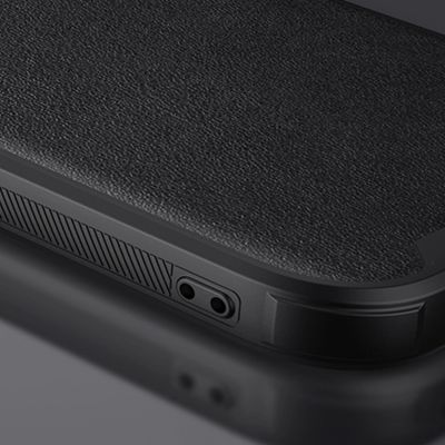 14. Nillkin CamShield Leather S Case iPhone 14 Plus Hülle mit Kameraabdeckung grün