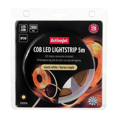 9. COB-LED-Streifen 5 m, warmweiß, IP20
