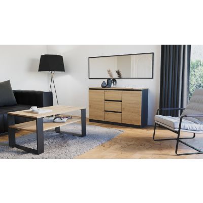 4. 2-türige 3-Schubladen-Kommode/Kunsttisch-Set