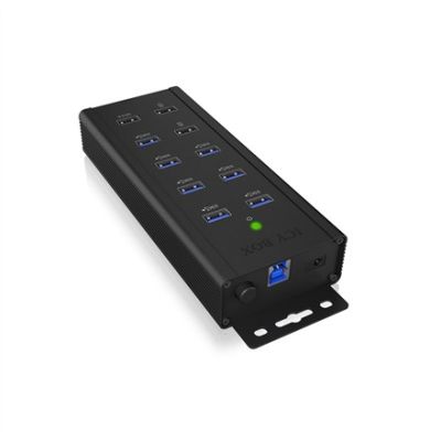 7. ICY BOX IB-HUB1703-QC3 USB 3.2 Gen 1 (3.1 Gen 1) Typ-B 5000 Mbit/s Schwarz
