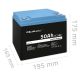 5. QOLTEC LiFePO4 Lithium-Eisenphosphat-Batterie | 12,8 V | 50 Ah | 640 Wh | BMS