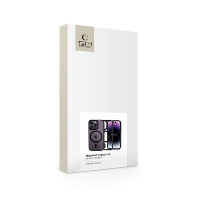 6. Tech-Protect MagMat MagSafe Hülle für iPhone 14 Pro – transparent und schwarz