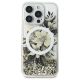3. Guess Liquid Glitter Flower MagSafe Hülle für iPhone 16 Pro – Beige