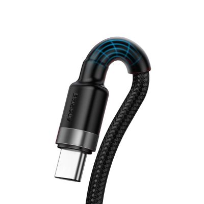 4. Baseus Cafule Kabel USB Typ C SuperCharge 40W Quick Charge 3.0 QC 3.0 Kabel 1m grau-schwarz (CATKLF-PG1)