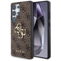 Guess Big 4G Logo Classic Logo Hülle für Samsung Galaxy S25 Ultra braun