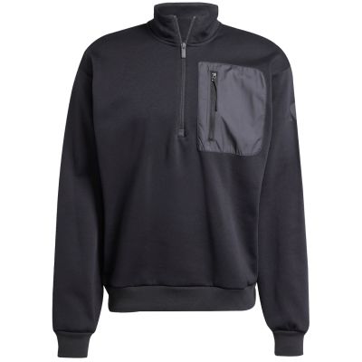 8. adidas City Escape Fleece-Sweatshirt mit halbem Reißverschluss, schwarz, JF3290