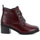 2. Damen-Schnürstiefeletten aus Leder mit hohem Absatz, bordeauxrot, Vinceza EN27-133107