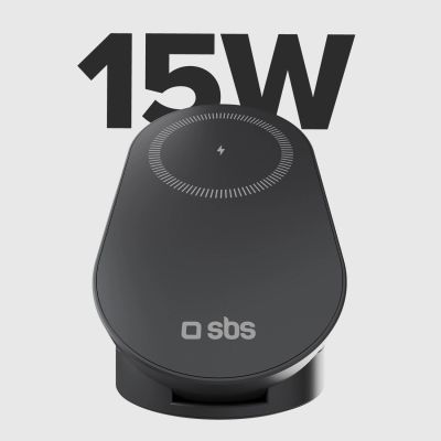 3. SBS 3-in-1 Faltbare kabellose Ladestation QI2 MFI – Made for iPhone – Schwarz